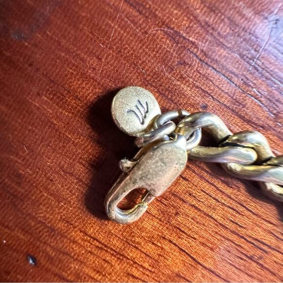 Madewell Gold Chunky Curb Chain Necklace Preppy Casual Classic Jewelry - Picture 6 of 10